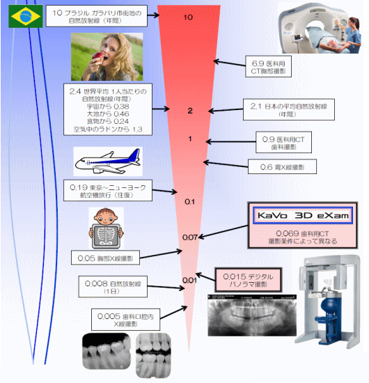 西条市 歯科 東予歯科 放射能比較